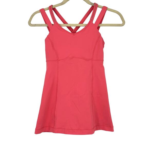 Lululemon Happy Strappy Tank in Pink Lemonade Size 4 - Picture 1 of 7